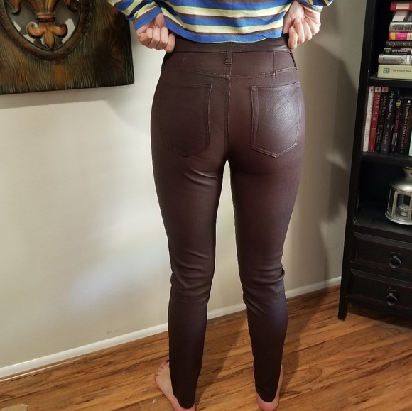 Joe's Lamb Nappa Jean's size 26 in Bordeaux..new w - Picture 2 of 4